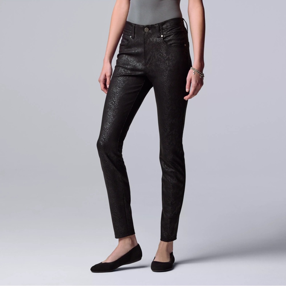 Women's Simply Vera Vera Wang High-Rise Ponte Skinny Pants. NWT. Size XS